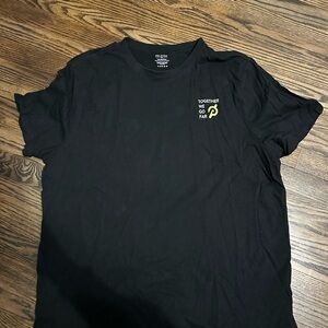 Peloton Black Tee with Yellow Graphic